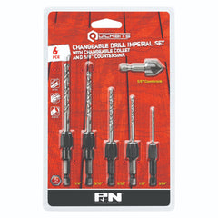 P&N - Drill Holder Hex-Shk Quickbit & Jobber Hss Set 5/16-1/4In 6Pc P&N | 150BSET6I