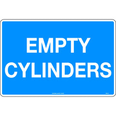 Uniform Safety Signs - 450x300mm - Metal - Empty Cylinders | 151LSM