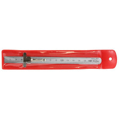150mm/6in Matt Stainless Rule with Pocket Clip Metric Imperial