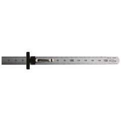 150mm/6in Matt Stainless Rule with Pocket Clip Metric Imperial