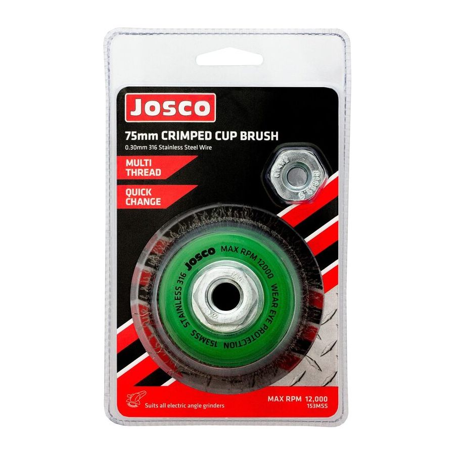 Josco - Brush Cup CR 75 x MT 0.30 Stainless 316 | 153MSS
