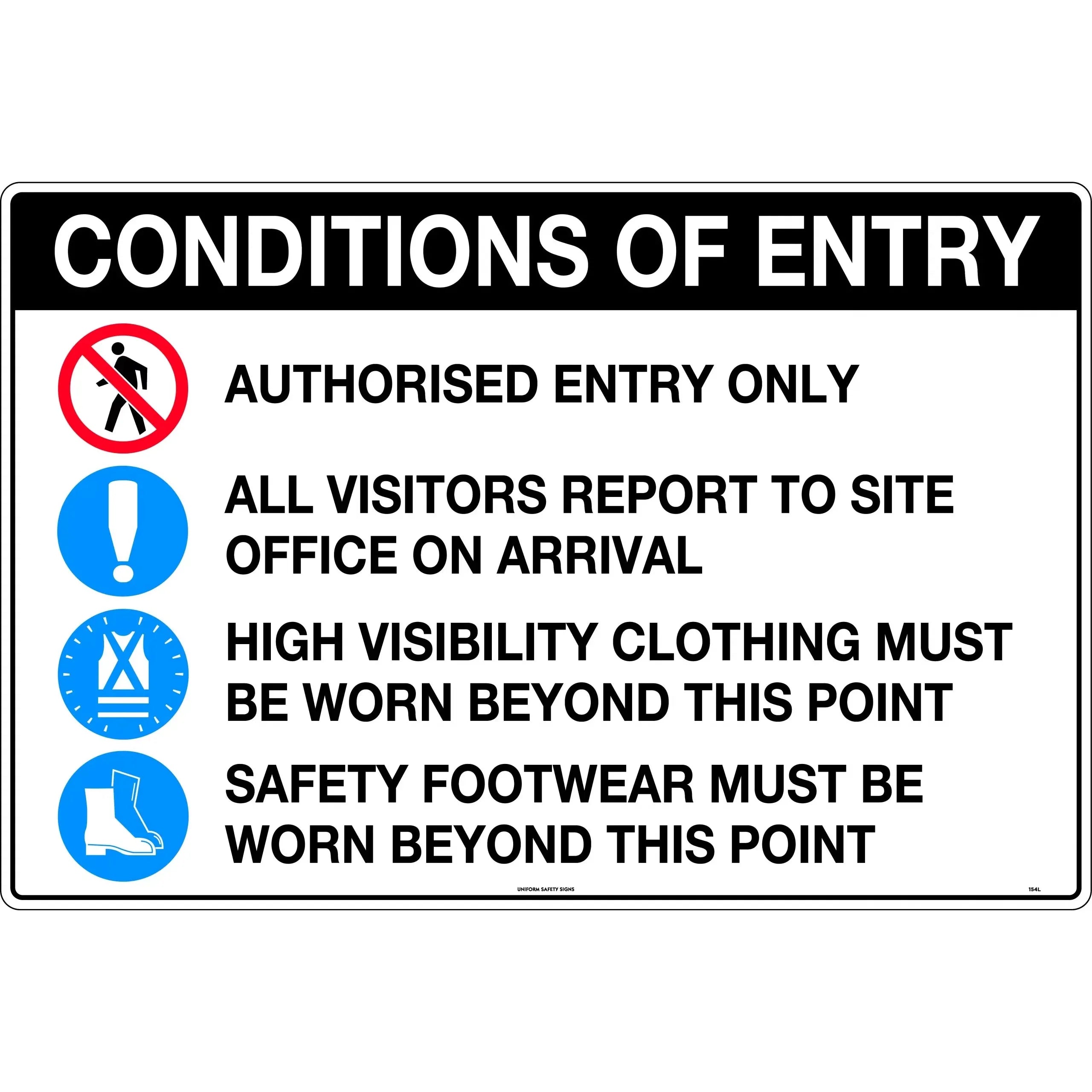 Working Uniform Sign Uniform Safety Signs - 600x400mm - Corflute - Condition () | Uniform ...
