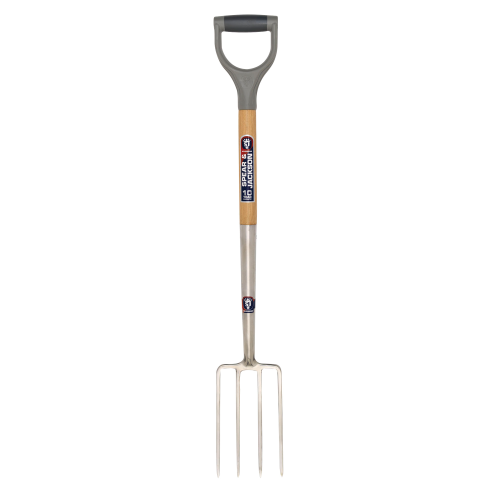 Spear & Jackson - Fork Border Hardwood Shaft Ergonomic D Handle Stainless Steel | SJ-1561BF