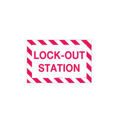 Uniform Safety Signs - 450x300mm - Metal - Lock-Out Station | 164LSM