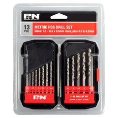 P&N - Drill Jobber Hss Bright Set 1.5-6.5+3.3/4.2mm 13Pc P&N | 166044639