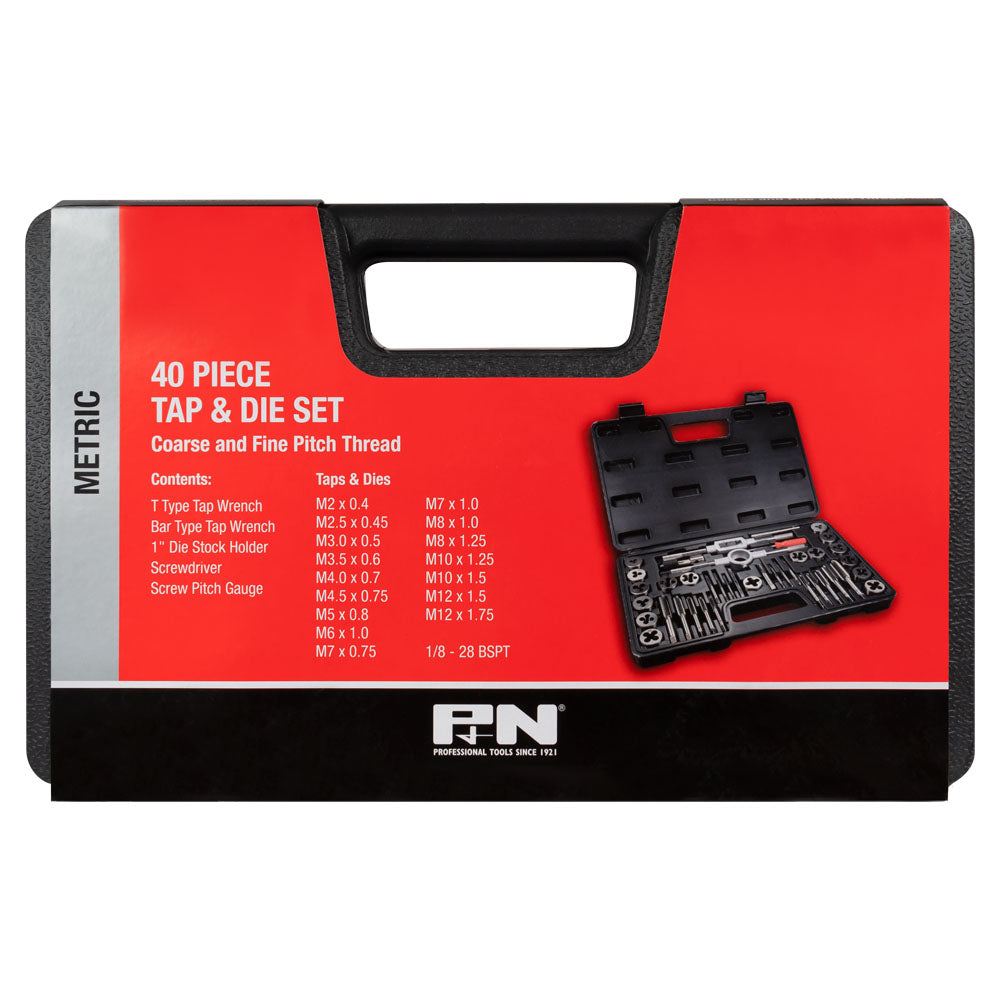 P&N - Tap & Die Metric Carbon Steel Set 40Pc P&N | 166044650