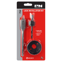 P&N - 54mm Holesaw Lock Installation Set & 13/25mm Spade Bits 4Pc | 166044672