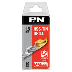 P&N - Drill Jobber Hss-Tin-Tip Tradepack 1.5mm 10Pk P&N | 166310591