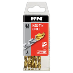 P&N - Drill Jobber Hss-Tin-Tip Tradepack 5.8mm 5Pk P&N | 166312283