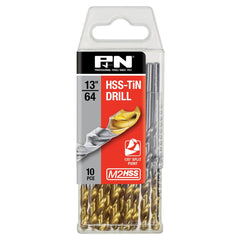 P&N - Drill Jobber Hss-Tin-Tip Tradepack 13/64In 10Pk P&N | 166412031