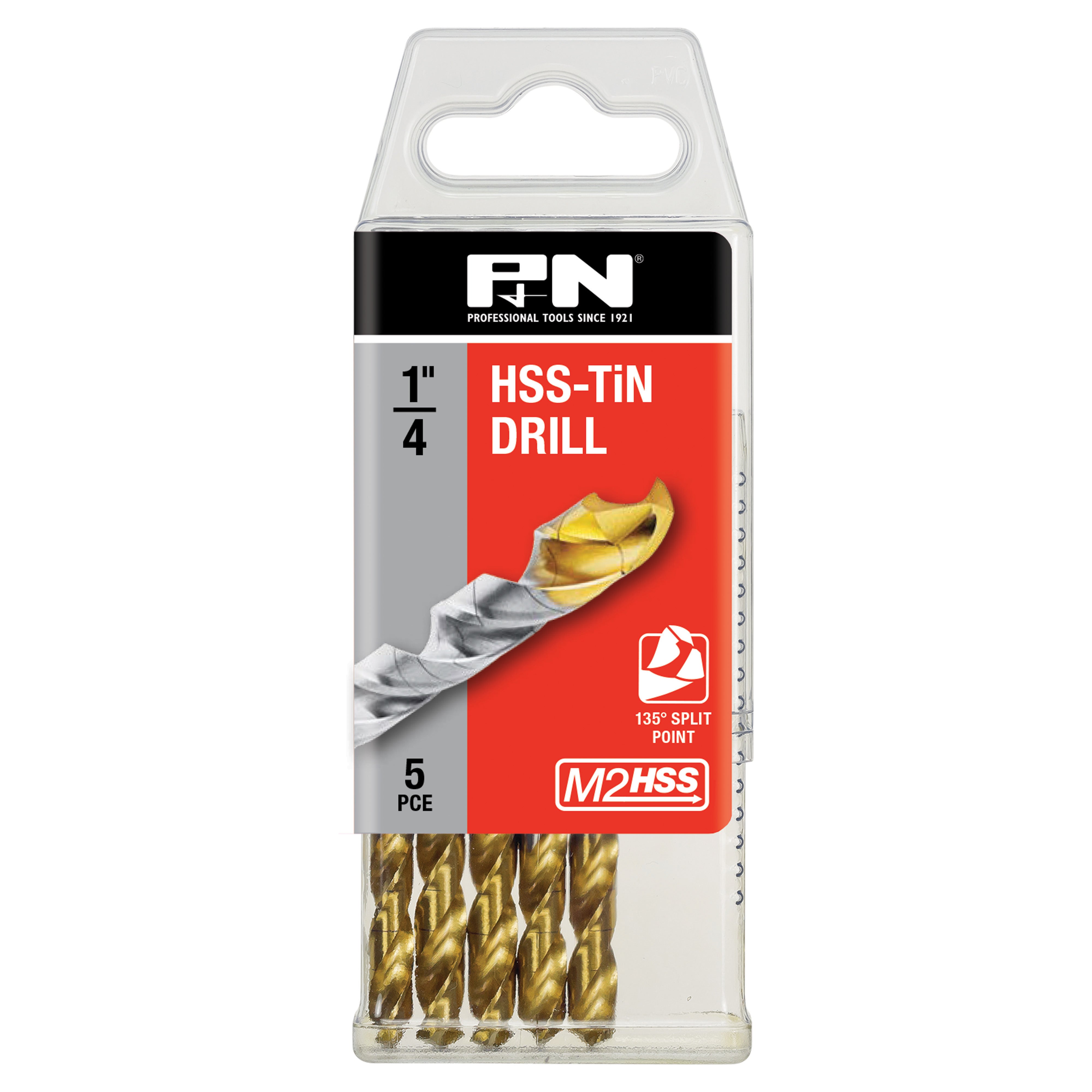 P&N - Drill Jobber Hss-Tin-Tip Tradepack 1/4In 5Pk P&N | 166412500