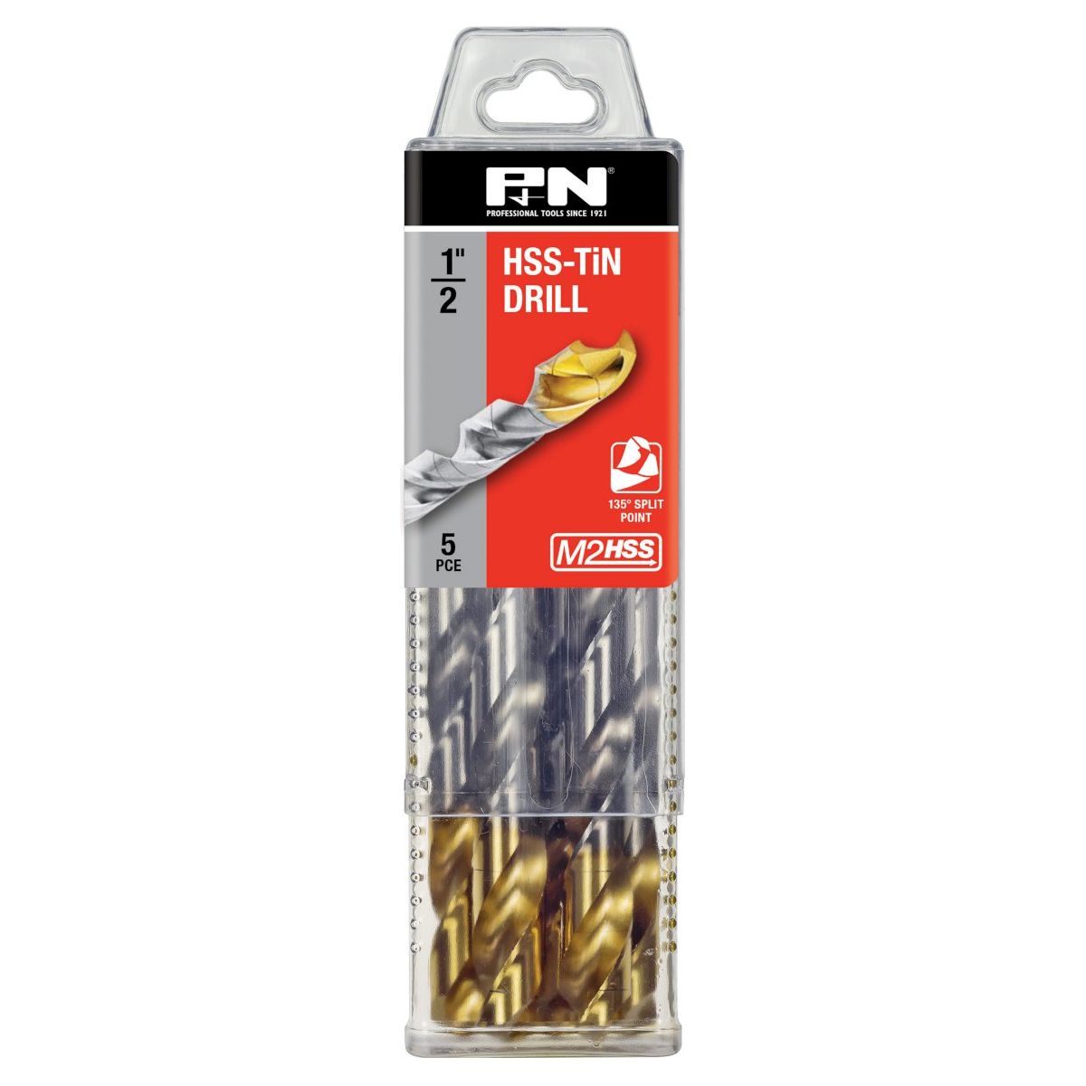 P&N - Drill Jobber Hss-Tin-Tip Tradepack 1/2In 5Pk P&N | 166415000