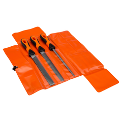 Bahco - File Set - 3 Pce - 8" - 2nd Cut - Hand - Half Round - Round File - Plastic Wallet | 1-473-08-2-2