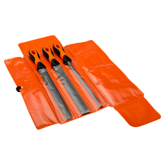 Bahco - File Set - 3 Pce - 10" - 2nd Cut - Hand - Half Round - Round File - Plastic Wallet | 1-473-10-2-2