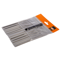 Bahco - Needle File Set - 12 Pce in Wallet - 5 /12" - 14cm - Smooth Cut - No Handle | 2-472-14-2-0