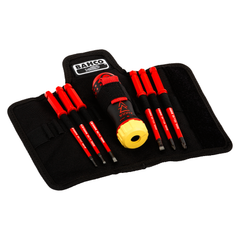 Bahco - 7 Piece V Ratchet Screwdriver Set with V Interchangeable Blades | 808062