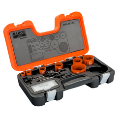 Bahco - Holesaw Set 9 Pce Vip - 19 - 22 - 29 - 35 - 44 - 51 - 64mm & 930 & 9100 Arbors | 3834-SET-72