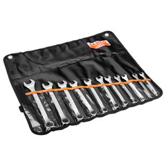Bahco - Spanner Set - Combination Ring & Open End - Metric - 11 Pcs - 8 - 9 - 10 - 11 - 12 - 13 - 14 - 15 - 17 - 19 - 22mm | 111M/11T
