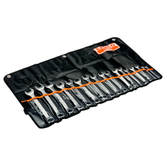Bahco - Spanner Set - Combination Ring & Open End - Metric - 17 Pcs - 6 - 7 - 8 - 9 - 10 - 11 - 12 - 13 - 14 - 15 - 16 - 17 - 18 - 19 - 20 - 21 - 22mm | 111M/17T