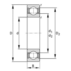 FAG Bearing - 6209-2RSC3L038_ Single Row Deep Groove Ball Bearing 45mm ID x 85mm OD x 19mm W (C3 Clearance) | 6209-2RSC3L038_