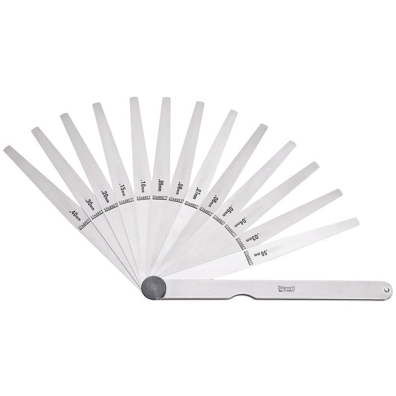 Starrett - Thickness Gage 13 Tapered Leaves 0.03-0.50mm Range | 173mct