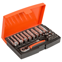 Bahco - 37 Piece Socket Set Durable & Versatile Tools | SL25L