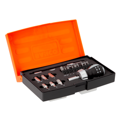 Bahco - Screwdriver - Stubby Ratchet Mini Screwdriver & Socket Set - 18 Pieces | 808050S-18