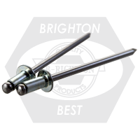 Brighton Best - STEEL / STEEL ZINC CR+3 DOME HEAD BLIND RIVET SBS 4-4 1/8 (.188-.250)x0.375,ZINC CR+3 | 183003