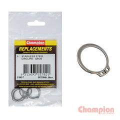 Champion - Stainless Steel External Circlips - 20mm | C1862-7