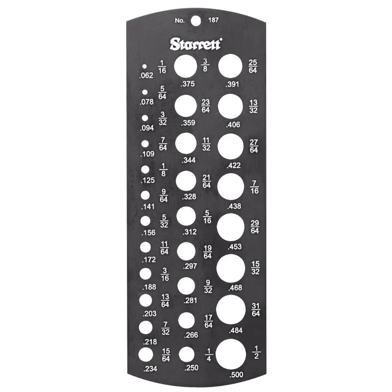 Starrett - Jobbers Drill Gage 1/16-1/2in | 187