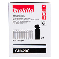 Makita - Std Concrete Nail 20mm x 2.6mm / 1000Pk Including 1 x Fuel Cell | 196290-2