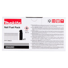 Makita - Std Concrete Nail 20mm x 2.6mm / 1000Pk Including 1 x Fuel Cell | 196290-2