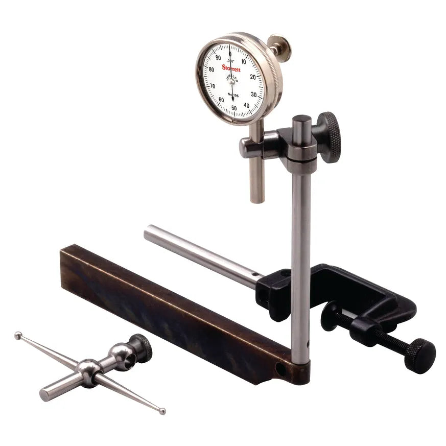 Starrett - Dial Test Indicator 0-100 Back Plunger W/attachments & Case | 196a1z