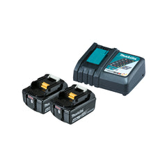 Makita Tools - 18V Single Port Rapid Battery Charger with 2 x 4.0Ah battery | 198497-6