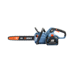 Senix - X6 60V Brushless 40cm (16") Rear Handle Chainsaw Kit | CSX6-M-EU