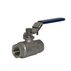 AIP - Ball Valve 316 S/steel F & F 2pce Lever Handle Blue General Purpose - 2" | 25-414-032 | V250NPT
