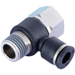 IFS - QF7 3/8x3/8 Push-In Single Banjo M&F Elbow | 20-007-0606