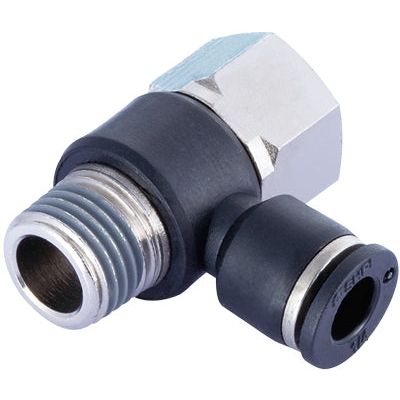 IFS - QF7 1/4x1/4 Push-In Single Banjo M&F Elbow | 20-007-0404