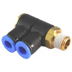 IFS - Qfm6y 8mmx1/4 Push-in Dual Tube Banjo Male Elbow | 20-M006Y-0804