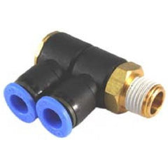 IFS - QFM6D 6mmx1/8 Push-In Double Banjo Male Elbow | 20-M006D-0602