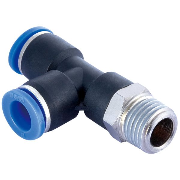 IFS - QFM13 4mmx1/4 Push-In Male Run Tee | 20-M013-0404