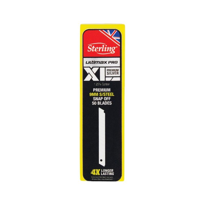 Stainless Steel XL 9mm SS Small Snap-Off Blade (x50)