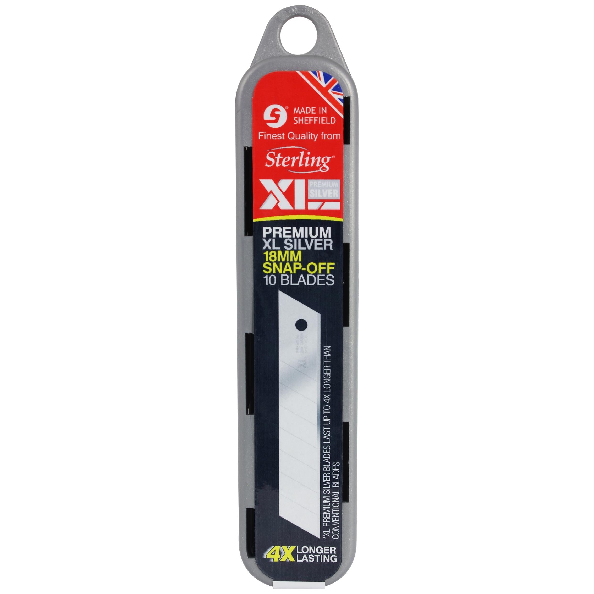 XL Premium Silver 18mm Large Snap Blades (x10)