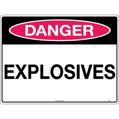 Uniform Safety Signs - 600x400mm - Metal - Danger Explosives | 201LM