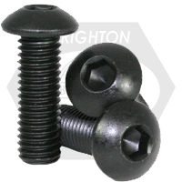Brighton Best - #0-80x1/4" (FT) - IMPERIAL BUTTON SOCKET CAP SCREW THERMAL BLACK OXIDE UNF | 201003