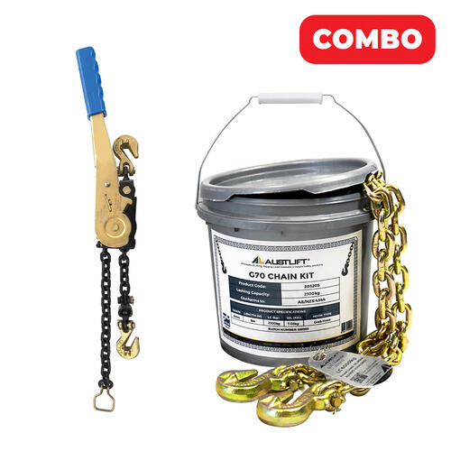 Austlift - Maxibiner Combo 6mm 1x 6mm maxibinder and 1x 6mmx9M chain kit | 202704 Combo