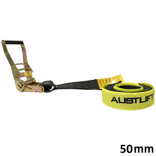 Austlift - Ratchet Tie Down Heavy Duty Steel Handle Endless 50mmx6M LC2500kg MBL 10000kg | 204156