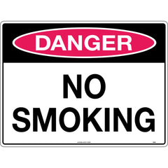 Uniform Safety Signs - 240x180mm - Self Adhesive - Danger No Smoking | 206DA