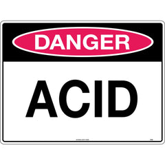 Uniform Safety Signs - 600x400mm - Poly - Danger Acid | 208LP