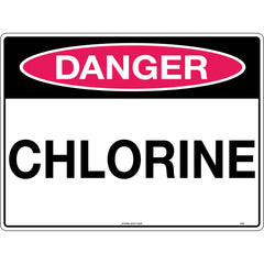 Uniform Safety Signs - 240x180mm - Self Adhesive - Danger Chlorine | 210DA
